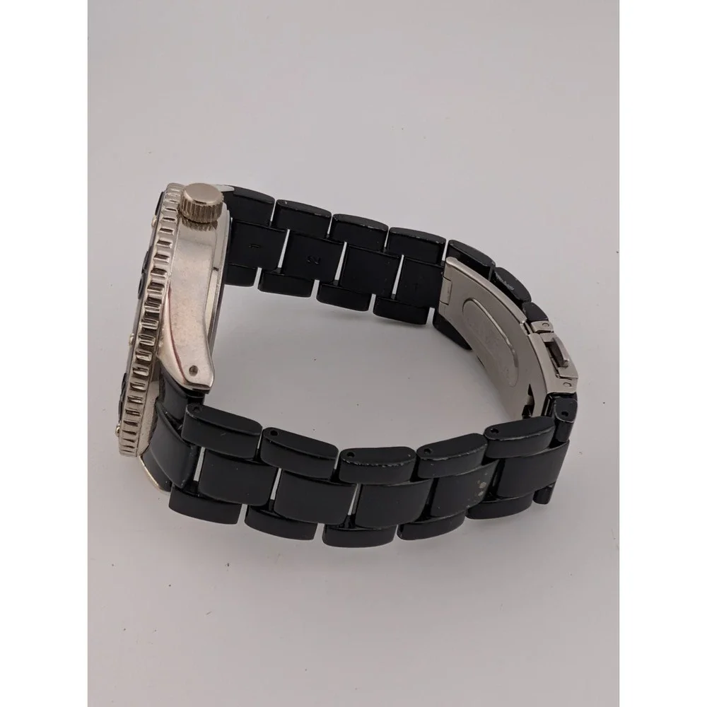 Merona Watch‎ Men 43mm Silver Case Black 7